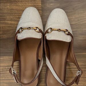 Elegant Brown and Cream Women's Loafers